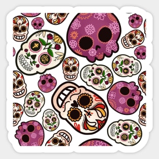 Mexican skulls in comic version Sticker